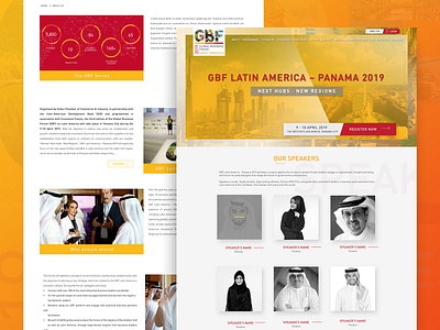 Global Business Forum Website design - Landing page
