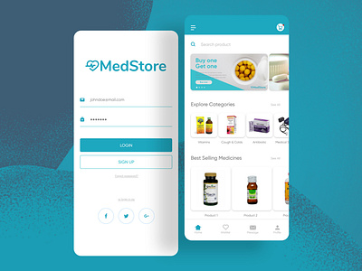 MedStore: Online Medicine Store UI Mobile Design