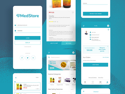 MedStore: Online Medicine Store UI Mobile Design