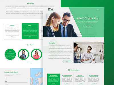 CSA Consulting Webdesign consulting design gradient green landing page ui ui design ux web design website website design