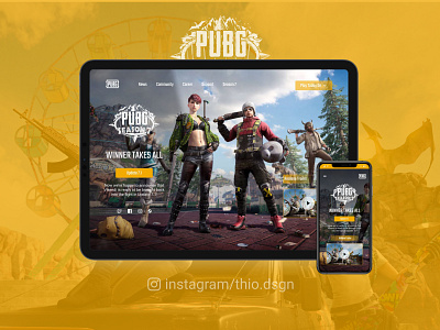 Concept PUBG landing page