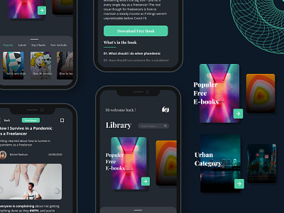 E-Book App Exploration app app design book book app books books app bookshop bookstore dark mode design app figma library mobile ui ux