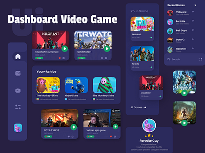 Dashboard Games figma ui website