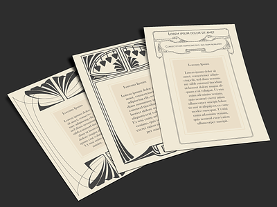 Templates Art Nouveau art nouveau artnouveau branding card design flat flyers menu mockup presentation sand template vector vintage
