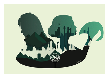 Dreamfall Chapters design drawing dream dreamfall fantasy gradient green illustration magic urban videogame videogames