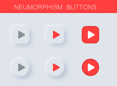 Neumorphism Buttons button buttons element neomorphism neumorphism play player skeuomorph skeuomorphic skeuomorphism ui ui ux uiux