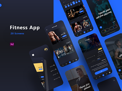 Fitness App design fitness app typography ux vector webdesign