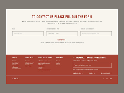 DHL express contact form by nadezhda akgiun on Dribbble