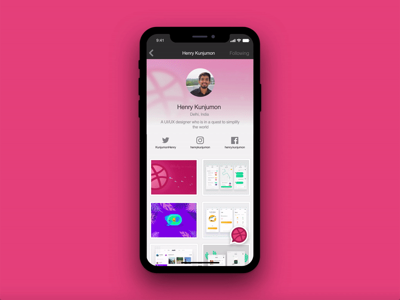 What If Dribbble had Instant Messaging ? animation app branding chat chat screen clean design flat illustration instant messaging interaction interaction design interface ios iphone mobile mockup redesign ui ux