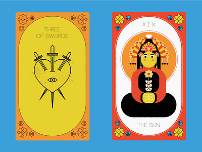 Tarot Card - The Sun branding design graphicdesign illustration tarot