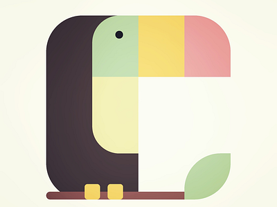Square Toucan design graphicdesign icon illustration logo simple toucan vector