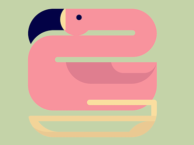 Flamingo bird design flamingo graphicdesign icon illustration logo