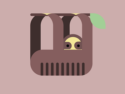 Sloth animal animals branding design graphicdesign icon illustration logo sloth square vector art