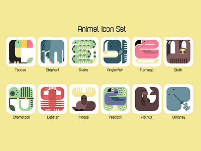 Animal Icons - Set of 12 animals design graphicdesign icon icons icons set illustration vector