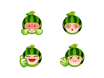 Motion Sticker - Watermelon Kid 1 emoji sticker