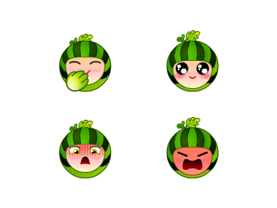 Motion Sticker - Watermelon Kid 2 emoji sticker
