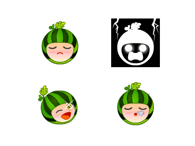 Motion Sticker - Watermelon Kid 3 emoji sticker