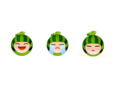 Motion Sticker - Watermelon Kid 4 emoji sticker