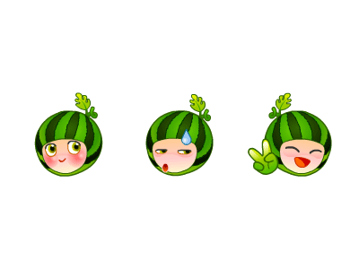 Motion Sticker - Watermelon Kid 5 emoji sticker
