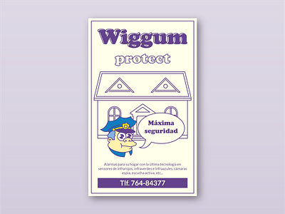 Wiggum protect advertising branding design illustration simpsons wiggum