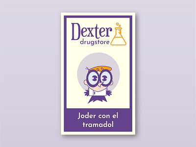 Dexter drustore advertising branding cartoon design dexter dexter laboratory drugstore illustration