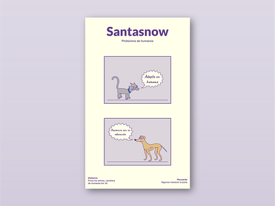 Santasnow advertising branding cartoon cat design dog human illustration protect simpsons