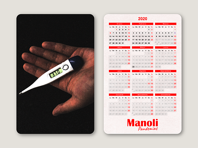 Pandemias Manoli - thermometer 2020 37º calendar coronavirus covid19 days design pandemic temperature thermometer