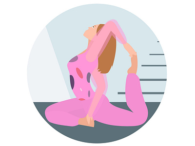 Yogaflat avatar flat flat design girl health illustration pose relax vector art yoga yoga logo