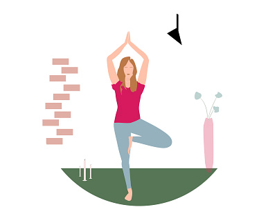 Yogaflat4 asana avatar cartoon cartoon character cartoon illustration design flat flat desig girl health illustraion logo meditation relax yoga yoga logo