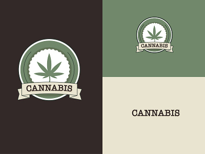 Cannabis Store Logo branding design illustration logo typography vector