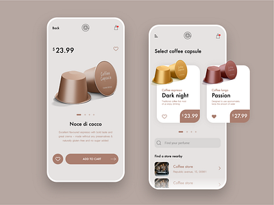 Coffee capsule app concept
