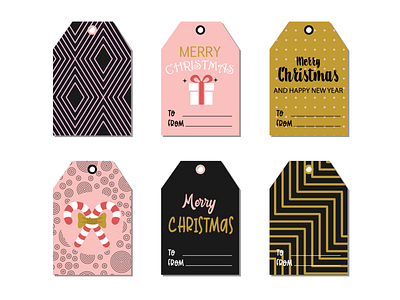 Christmas tags christmas clean fashionable gift tags illustrator merry christmas new year tags