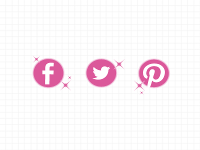 Pink Icons custom icons pink social media sparkles