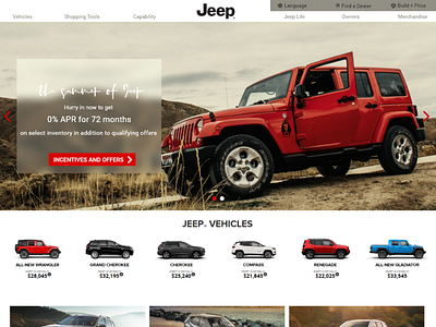 Jeep Landing Page Design