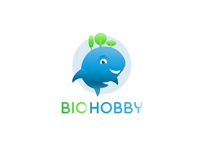 BioHobby logo aquarium bio branding character design digital 2d icon identity illustration logo vector wale