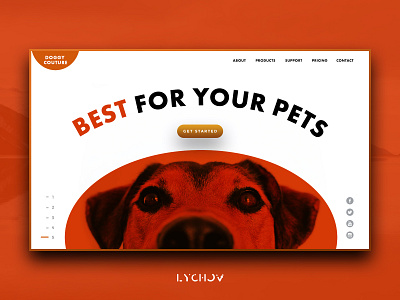 Doggy couture branding design flat identity landing page logo minimal typography ui ux vector web website