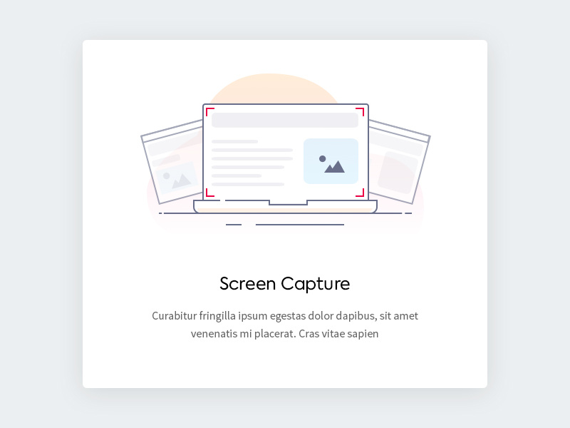 Screen Capture - Illustration onboarding shot screen capture icon line icon clean design ui widget icon illustration