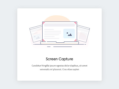 Screen Capture - Illustration clean design icon illustration line icon onboarding screen capture icon shot ui widget