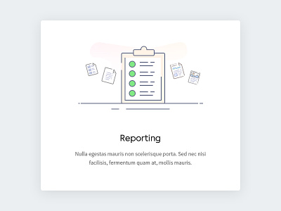 Reporting - illustration clean design icon illustration line icon modern icon ocr icon onboarding simple line icon text ui widget