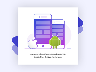 iOS and android Apps android apps clean design icon illustration ios line icon mobile ui widget
