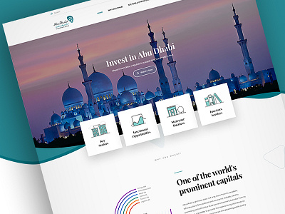 Abu Dhabi Investment Office - landing page abu dhabi icons illustration landing page responsive web design
