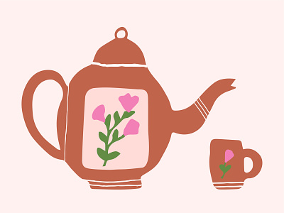Teapot 2d illustration illustration illustrator mug tea time teapot vector
