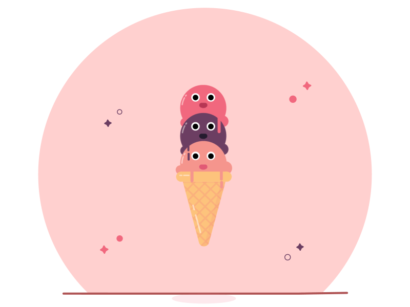 ice cream animation cute eyes flat fun funny gif ice cream illustration jump jumping loop seeping