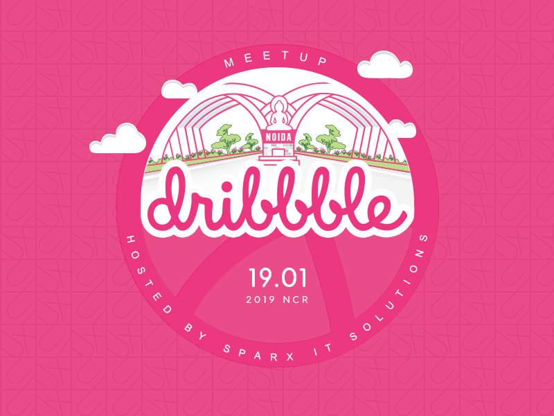 Dribbble Meetup 2019 | Noida | India ux noida web typography ui vector illustration dribble meetup sparx it solutions dribbble design