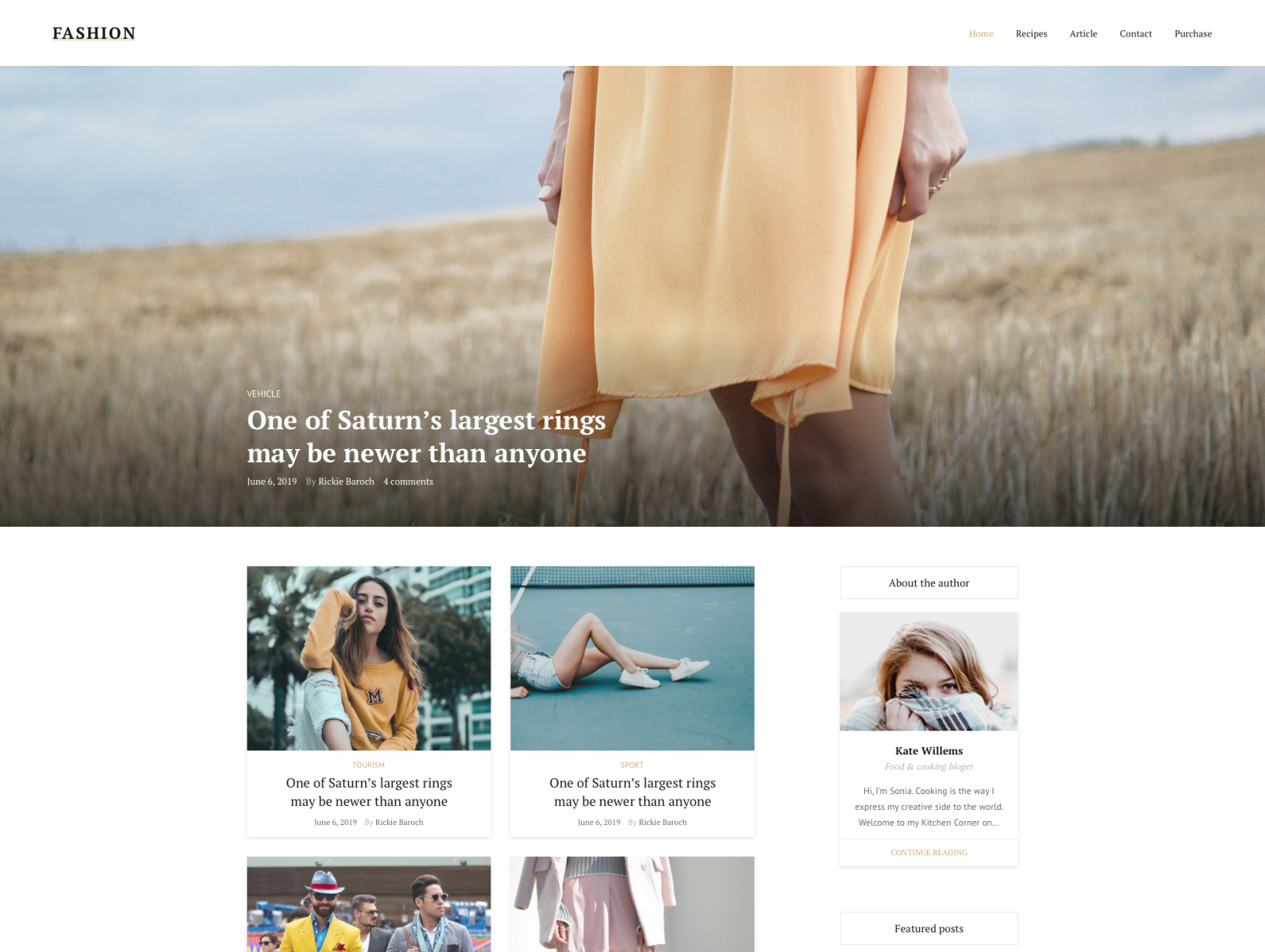 Fashion Blog Template - Freebie by LogWork on Dribbble