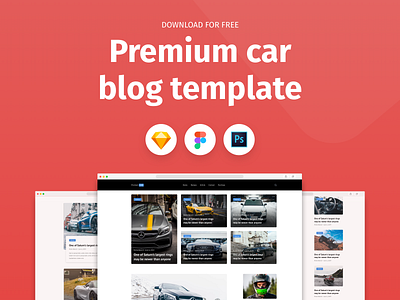 Premium Car Blog Template - Freebie