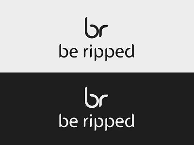 Be Ripped branding design flat logo minimal vector