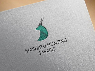 Mashatu Hunting Safaris 3d branding design flat illustration logo minimal vector