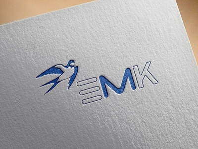 EMK 3d branding design flat icon illustration logo minimal vector