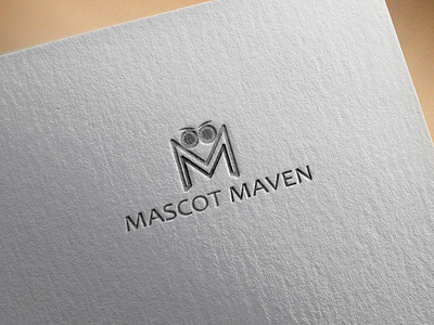 Mascot Maven On Paper branding design flat illustration logo minimal vector